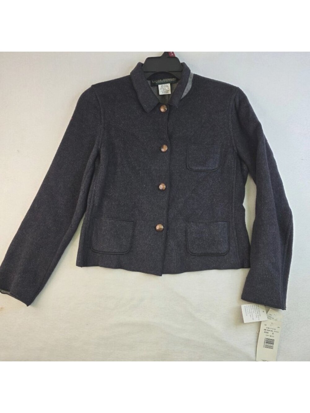 Vintage Harvé Benard Wool Jacket 6 Charcoal Gray Old Money Quiet Luxury Retro